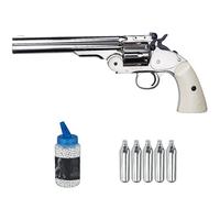 ASG Schofield 6" Plata Full Metal Co2 (6mm) | Pistola de Airsoft (Bolas de PVC) Calibre 6mm + biberón 0,20