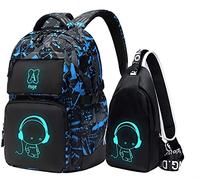 Asge - Mochila grande resistente al agua para niñas, adolescentes y jóvenes - Mochila reflectante para el hombro: ideal para colegio, camping y exterior