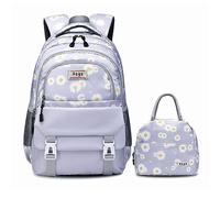 Asge Mochila para niñas, mochila escolar para adolescentes, mochila universitaria para niños, mochila casual con lonchera, Pamplina, Large, Moda