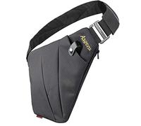 Asgens crossbody deportes pecho bolsa práctica multiusos antirrobo seguridad Sling bolsa de mensajero impermeable ocio portátil para niños y adultos al aire libre, Negro, Para zurdos, Elegante