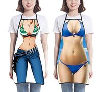 Asgens Delantal Divertido Grill BBQ Delantal Cocina Cocinando Parilla Navidad Cumpleaños Regalo para Esposo, Esposa, Papá, Mamá, Amigos