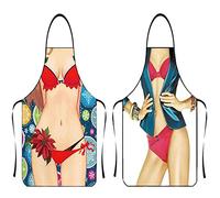 Asgens Delantal Divertido Grill BBQ Delantal Cocina Cocinando Parilla Navidad Cumpleaños Regalo para Esposo, Esposa, Papá, Mamá, Amigos