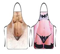 Asgens Delantal Divertido Grill BBQ Delantal Cocina Cocinando Parilla Navidad Cumpleaños Regalo para Esposo, Esposa, Papá, Mamá, Amigos