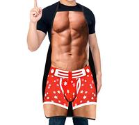 Asgens Delantal Divertido Grill BBQ Delantal para Hombres,Cocina Cocinero Cocinando Parilla Delantales Navidad Cumpleaños Regalo para Esposo, Esposa, Papá, Mamá, Amigos