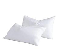 ASGRADO Almohada de Fibra con Tratamiento antiácaros y antibacterias, Sensación Tacto Pluma Extra Suave, Mullidos, Antialérgicos, Indeformable, Esponjoso, (Pack de 2 Unidades - 70 cm)