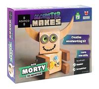 Ash & Co Monster Makes Woodwork Kit para niños | Construye tu propio modelo de monstruo | Divertido kit de manualidades para mayores de 6 años