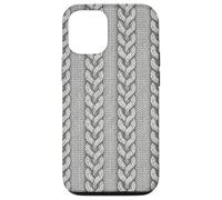 Ash Grey Sweater Knit Print Pattern Winter Aesthetic Carcasa para iPhone 12/12 Pro