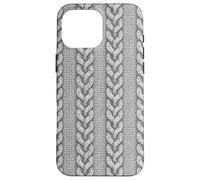 Ash Grey Sweater Knit Print Pattern Winter Aesthetic Carcasa para iPhone 16 Pro MAX
