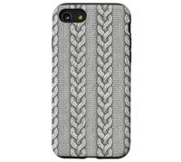 Ash Grey Sweater Knit Print Pattern Winter Aesthetic Carcasa para iPhone SE (2020) / 7/8