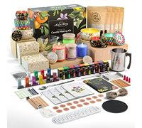 ASH & HARRY Kit de fabricación de velas de soja premium para adultos, juego de regalo completo con 10 latas y tarros de primera calidad, suministros para hacer velas de iniciación, decoración perfecta