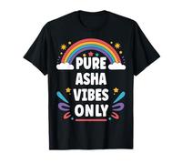 ASHA Vibes Only Cute Retro Girls ASHA Name Camiseta