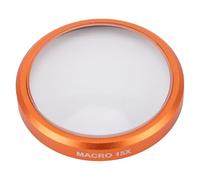 ASHATA [无] Filtro Macro para Cámara de Acción Action 6, Lente Macro HD de Aumento 15X con Vidrio óptico, Marco de Aluminio Color Naranja, Ideal para Fotografías de Primeros Planos