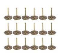 ASHATA 100 Piezas Clavos para Tapicería Cabeza Plana, Tachuelas Decorativas de Hierro Bronce Cian para Accesorios de Muebles de Sofá, Pasadores Decorativos Retro para Manualidades de Madera