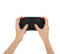 ASHATA 2.4G Mini Teclado Inalámbrico Control Remoto, Android Portátil Smart TV Control Remoto 83 Teclas Teclado con Panel Táctil, para Home TV Phone PC Laptop, Batería Incorporada