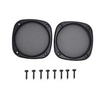 ASHATA 2 Piezas de 5.39 Pulgadas de Cubiertas de Rejilla de Altavoces de Techo, Parrillas Decorativas de Malla de Metal Accesorio de Altavoces de Bricolaje con 8 Tornillos de Merodeo