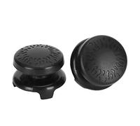 ASHATA 2 Piezas de Agarre de Pulgar para, 3D Textura de Palanca de Pulgar Cubierta de Silicona Suave Grip Stick Joystick Controller Gamepad Key Cap para (Negro)