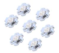 ASHATA 25 Uds 5V 1W Chips LED de Alta Potencia 200LM Cuentas de Lámpara para Accesorios de Iluminación DIY Foco de Linterna, Sustrato de Aluminio (BLUE)