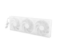 ASHATA 3 en un Ventilador de Casos, Ventilador de Casos 7 Vane/Wing MFDB Presión Dinámica con 5 V Argb 360 Mm Calma 2200 Rpm para el de Enfriamiento de Agua (WHITE)