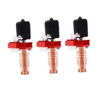 ASHATA 3 Piezas de Repuesto Hotend para Impresora 3D Pro, Boquilla de Acero Endurecido Desmontable de 0,25/0,4/0,6 Mm, Kit de Extremo Caliente de Cerámica con Disipador de Calor de Cobre,