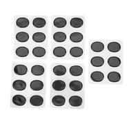 ASHATA 30 Piezas de Amortiguadores de Tambor, Almohadillas de Gel de Silicona para Tambores y Platillos con Diseño de Auto Adhesivo, Almohadillas Suaves para Control de Tono (BLACK)