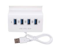 ASHATA 4 Puertos USB2.0 Hub Interfaces Múltiples Adaptador de Transmisión de Datos Adaptador de Hub OTG para Teléfono Tableta Computadora de Escritorio Compatible para Mac OS,