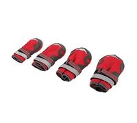 ASHATA 4 Uds. Botas para Perros, Zapatos de Senderismo para Perros, Elegantes Protectores de Patas de Perro Transpirables de Malla Resistente Al Calor con Correas Reflectantes para