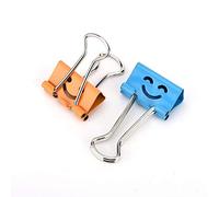 ASHATA 40 Clips de Papel para Carpetas, Cara Sonriente Colorida, Linda Creatividad, Clips de Metal para Carpetas, Abrazaderas de Papel para Oficina, Clip Mediano con Fuerte Fuerza de