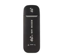 ASHATA 4G LTE USB WiFi Router, Portátil WiFi Router Pocket Mobile Hotspot, USB Módem Inalámbrico Router de Red Inteligente con Ranura para Tarjeta SIM 150Mbps 10 Usuarios, Negro
