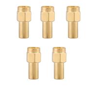 ASHATA 5 Piezas SMA Macho RF Terminador Coaxial 50 Ohmios Tapa de Carga 2 W bajo VSWR DC 3 GHz Antena de Latón para Estación Base GPS Inalámbrico Conectores de Telecomunicaciones