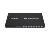ASHATA 8×1 para Switch HDMI 8 en 1 Salida 4K @ 30Hz, 8 Puertos para HDMI KVM Switch, para HDMI Splitter Professional para Consolas de Juegos y Dispositivos de Streaming, con Control (EU)