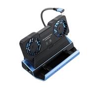 ASHATA 9 en 1 Muelle de Consola de Juegos Portátil, Hub de Juegos Tipo C con PD 100W Cargo Rápido HD 2.0 4K / 60Hz Dual Ventiladores para Switch Steam Deck
