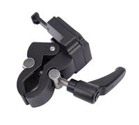 ASHATA Abrazadera de Batería de Montaje en V, Adaptador de Abrazadera Rápida para Batería FXLION V Lock, Soporte de ángulo Abierto Grande para de Cámara DSLR, Ideal para Tubo de Soporte de Trípode