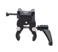 ASHATA Abrazadera de Batería de Montaje en V, Adaptador de Batería de Bloqueo en V de Aleación de Aluminio con Perilla de Bloqueo para Tubos de 15-55 Mm, Compatible con Trípodes y