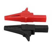 ASHATA Abrazadera de Prueba Aislada de 2PCS Abrazadera de Prueba Eléctrica Fácil de Usar para de Energía Eléctrica, Color Rojo/negro