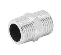 ASHATA Accesorios de Conector de Tubería Roscados de Acero Inoxidable Duraderos, 5 Piezas, Rosca Macho de 1/2 Pulgada, Perfectos para Gas y Agua, Resistentes y Resistentes a Impactos