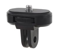 ASHATA Adaptador de 1/4" para Cámara de Acción, Soporte Versátil y Seguro para Soportes y Trípodes - para Cámaras de Acción Accesorios Estándar de 1/4", ABS, Negro, X Adaptador