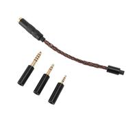 ASHATA Adaptador de Enchufe para Auriculares Hembra a Macho 4.4mm Balanceado para DAP y Dispositivos Móviles Cobre Chapado en Plata de Ligero 1 Unidad (Bronce)