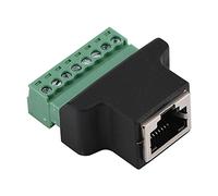 ASHATA Adaptador de Enchufe RJ45 Hembra a Conector de Tornillo de 8 Pines, Convertidor de RJ45 Hembra a Terminal Borne de 8 Pines para DVR Digital, Rendimiento Alto para la Transferencia de Señal