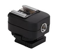ASHATA Adaptador de Flash de Zapata TF-334 con Enchufe de Sincronización de PC para Cámara para Sony A7 A9 Serias para Nikon Flash Speedlite