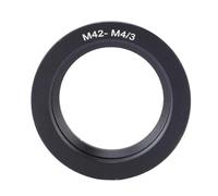 ASHATA Adaptador de Lente M42 a M4/3, Aleación de Aluminio Ultradelgado de 6 Mm para Cámara sin Espejo con Montura M4/3, Accesorio de Fotografía Profesional