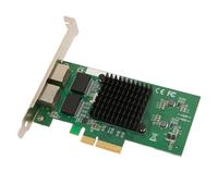 ASHATA Adaptador de Servidor PCIe, Tarjeta de Red de Servidor PCIe Gigabit Ethernet, 10 100 1000 Mbps Puerto RJ45 PCI Express X4 Tarjeta de Red PCIe Estable para Computadora de Escritorio