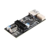 ASHATA Adaptador de Transferencia de Datos Estable USB3.2 GEN1 para Tarjeta de Expansión de Panel Frontal de Resina y ABS de Conectividad Rápida