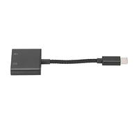 ASHATA Adaptador Divisor USB C y Carga - Tipo C a Conector AUX para Teléfonos y Tabletas - Decodificación Digital sin Pérdidas de Carga Rápida PD de 60 W (Black)