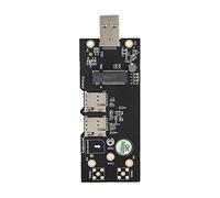ASHATA Adaptador M.2 a USB 3.0, Llave NGFF B Prueba del módulo Elevador 2G / 3G / 4G / 5G con Conectores de Empuje de Tarjeta SIM Dual, Plug and Play