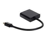 ASHATA Adaptador Mini Displayport a VGA, Mini (Display Port) de 20 Pines Macho a VGA Convertidor Hembra de 15 Pines, para, para OS X, para, para, etc. - Negro