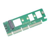 ASHATA Adaptador PCIE NVME, Tarjeta de Expansión de Transferencia de Adaptador PCIE 3.0 X4 X8 X16 a SSD NVME M.2 NVME, Adaptador SSD NVME PCIE con Gran Procesamiento, ABS Verde