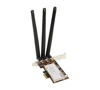 ASHATA Adaptador PCIE WiFi, BCM94360 Tarjeta WiFi 1750Mbps Dual Band 2.4G 5G 802.11ac Adaptador de Red Inalámbrica, con 3 Antenas, PCIE X1, para Win 7 8 10 para OS