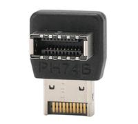 ASHATA Adaptador USB 3.1 Tipo E Codo de Dirección de 90 Grados Convertidor de Encabezado USB C Vertical para Placa Base de Computadora(PH74B)