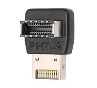 ASHATA Adaptador USB 3.1 Tipo E Codo de Dirección de 90 Grados Convertidor de Encabezado USB C Vertical para Placa Base de Computadora(PH74A)
