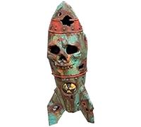 ASHATA Adorno de Halloween con Ojiva Nuclear Pequeña con Decoración de Bomba de Esqueleto para Decoración de Estilo Terror, Accesorios de Resina para Fiestas de Halloween (ASHATAya2nrsgcpi-10288443)